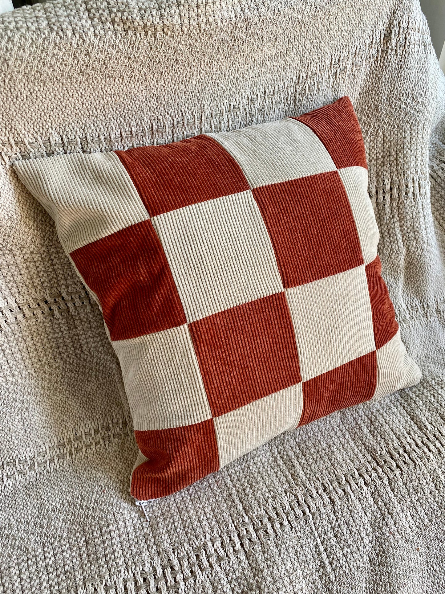 Housse de coussin patchwork